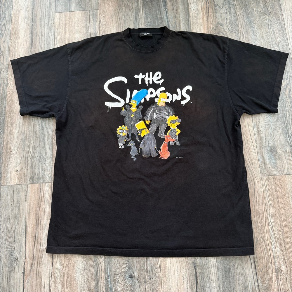 Balenciaga Black The Simpsons Graphic T-Shirt XXL